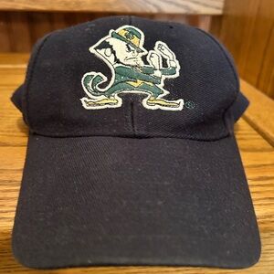 Vintage Notre Dame Fighting Irish Navy Blue Cap - 7-3/8 Sz
